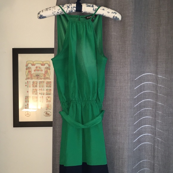 Express Dresses & Skirts - Express Green and navy dress. Size small.